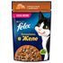 Влажный корм для кошек Felix Sensations Кусочки с курицей в желе с морковью 75 г