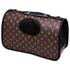 KEIKO Сумка-переноска коричневая из экокожи с принтом «Louis Vuitton» 43*20*27 см