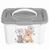 Lucky Pet Контейнер для корма с декором серый 28,3*20*17 см