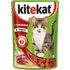 Влажный корм для кошек Kitekat Кусочки с говядиной в соусе 85 г