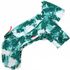 ForMyDogs Дождевик бело-зеленый с высоким воротом для девочек 27×36 см