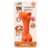 Игрушка Косточка для собак All For Paws Bone Appetit с ароматом, резина, цвет оранжевый, хрустелка, р. М