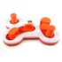 Игрушка Слоуфидер для собак All For Paws Bone Appetit интерактивная, пластик, цвет оранжевый, белый