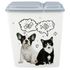 Lucky Pet Контейнер для корма с декором серый 18,5*9*21,5 см