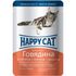Влажный корм для кошек Happy Cat Adult Кусочки с говядиной и печенью с зелёным горошком в желе 100 г