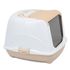 ZooM Туалет-домик закрытый бежево-белый для кошек 50*38*37 см