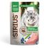 Влажный корм для кошек с чувствительным пищеварением Sirius Adult Кусочки с индейкой и черникой в соусе 85 г
