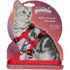 Шлейка для кошек Pawise р. М 19−32*27−47см, цвет красно-синий, текстиль, с поводком