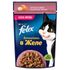 Влажный корм для кошек Felix Sensations Кусочки с лососем в желе со вкусом трески 75 г