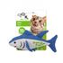 Игрушка Тунец для кошек All For Paws Green Rush с кошачьей мятой, текстиль, цвет белый, синий