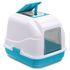 Imac Easy Cat Лоток бело-бирюзовый закрытый с угольным фильтром 50*40*40 см