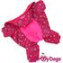ForMyDogs Комбинезон Звёзды розовый с капюшоном для девочек 33×44 см