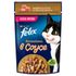 Влажный корм для кошек Felix Sensations Кусочки с индейкой в соусе со вкусом бекона 75 г