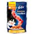 Влажный корм для кошек Felix Sensations СуперВкус Кусочки с индейкой и ягодами в желе 75 г