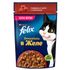 Влажный корм для кошек Felix Sensations Кусочки с говядиной в желе с томатами 75 г