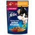 Влажный корм для кошек Felix Двойная вкуснятина Аппетитные кусочки с говядиной и птицей в желе 75 г