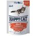 Влажный корм для кошек Happy Cat Adult Кусочки с говядиной и печенью с зелёным горошком в желе 85 г