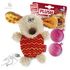 GiGwi Игрушка Plush Friendz Собачка с двумя пищалками 13 см