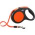 Flexi Neon Classic Рулетка с лентой 5 м оранжевый неон до 15 кг